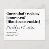 Funny Typography Pregnancy Announge Aankondigingskaart (Voorkant)
