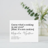 Funny Typography Pregnancy Announge Aankondigingskaart (Staand voorkant)