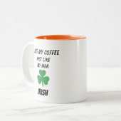 Funny Typography Quote Gezegde Irish Tweekleurige Koffiemok (Voorkant links)
