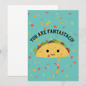 Funny U bent Fantastaco Cute Kawaii Taco Bedankkaart (Voorkant / Achterkant)