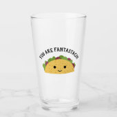 Funny U bent Fantastaco Cute Kawaii Taco Glas (Voorkant)