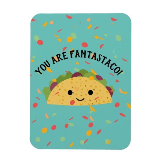 Funny U bent Fantastaco Cute Kawaii Taco Magneet (Verticaal)