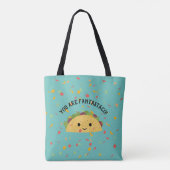 Funny U bent Fantastaco Cute Kawaii Taco Tote Bag (Achterkant)