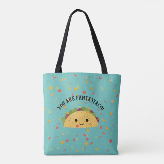 Funny U bent Fantastaco Cute Kawaii Taco Tote Bag (Achterkant)