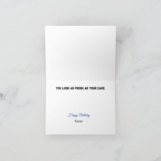 Funny U.S. Border Birthday Cake Card Kaart (Binnen)