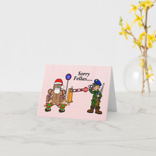 Funny U.S. Border Customs Kerstcard Kaart (Gele Bloem)