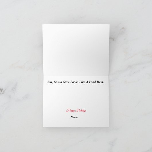 Funny U.S. Border Customs Kerstcard Kaart (Binnen)