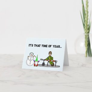 Funny U.S. Border Patrol Snowman and Gnome Card Kaart
