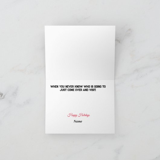 Funny U.S. Border Patrol Snowman and Gnome Card Kaart (Binnen)