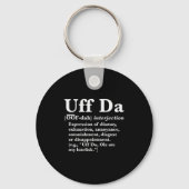 Funny Uff Da Shirts Uff Da Definition Black Uni Ad Sleutelhanger (Voorkant)
