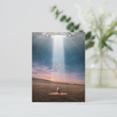 Funny UFO Abduction Tricycle Briefkaart (Staand voorkant)