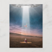 Funny UFO Abduction Tricycle Briefkaart (Voorkant)