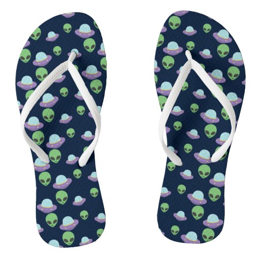Funny UFO Alien Extraterrestrial Teenslippers (Voetbed)