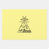 Funny Ufo, Area 51, vreemdelingenontvoering Inpakpapier Vel (Voorkant 3)