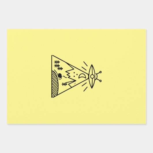 Funny Ufo, Area 51, vreemdelingenontvoering Inpakpapier Vel (Voorkant)