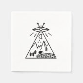 Funny Ufo, Area 51, vreemdelingenontvoering Servet (Voorkant)