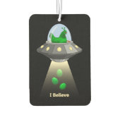 Funny UFO Green Chicken Egg Alien Abduction Luchtverfrisser (Achterkant)