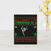 Funny Ugly All I Want For Christmas Is A Contemrar Kaart (Gele Bloem)