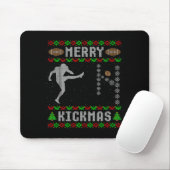 Funny Ugly Christmas Football Srt Team Kicker  Muismat (Met muis)