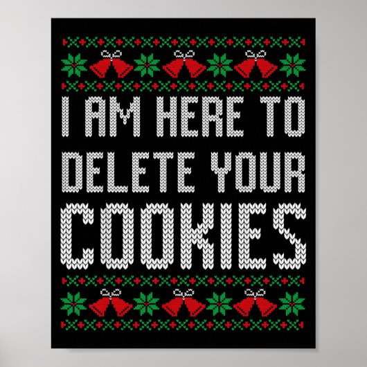 Funny Ugly Christmas Sweater Computer Geek Christm Poster (Voorkant)