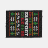 Funny Ugly Christmas Sweater Emotional Suprt Cowor Fleece Deken (Voorkant (Horizontaal))