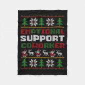 Funny Ugly Christmas Sweater Emotional Suprt Cowor Fleece Deken (Voorkant)