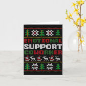Funny Ugly Christmas Sweater Emotional Suprt Cowor Kaart (Gele Bloem)