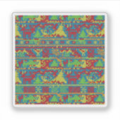 Funny Ugly Christmas Sweater Pattern Holiday  Sticker (Voorkant)