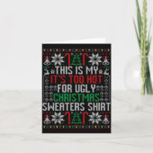 Funny Ugly Christmas Sweater Too Hot Men Teens Xma Kaart (Voorkant)