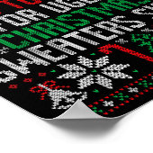 Funny Ugly Christmas Sweater Too Hot Men Teens Xma Poster (Hoek)