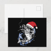 Funny ugly fishing Christmas bass fish Briefkaart (Voorkant / Achterkant)