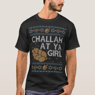 Funny Ugly Hanukkah Sweater Challah bij Ya Girl Ma T-shirt