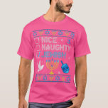 Funny Ugly Hanukkah Sweater Chanukah Jew Nice Naug T-shirt<br><div class="desc">Grappig Ugly Hanukkah Sweater Chanukah Jew Nice Naughty Jewish .</div>