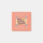 Funny Ugly Hanukkah ziet me T-shirt met Scrollin Post-it® Notes (Voorkant)