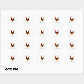 Funny Ugly kerstChicken Santa Hat Ronde Sticker (Vel)