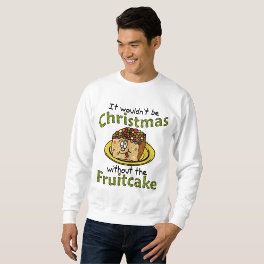 Funny Ugly Kerstmis Cartoon Fruitcake Trui (Voorkant volledig)