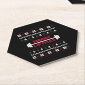 Funny Ugly Kerstmis die sportfilm optilt - Kartonnen Onderzetters (Schuin)