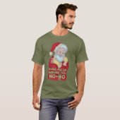 Funny Ugly Kerstmis Humor | Santa Wake me omhoog T-shirt (Voorkant volledig)