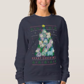Funny Ugly KerstSweater Cute Unicorn Tree Trui (Voorkant)
