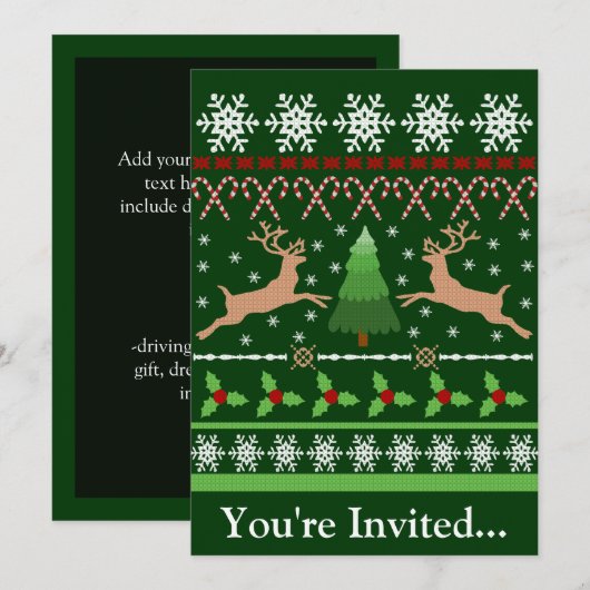 Funny Ugly KerstSweater Kaart (Voorkant / Achterkant)