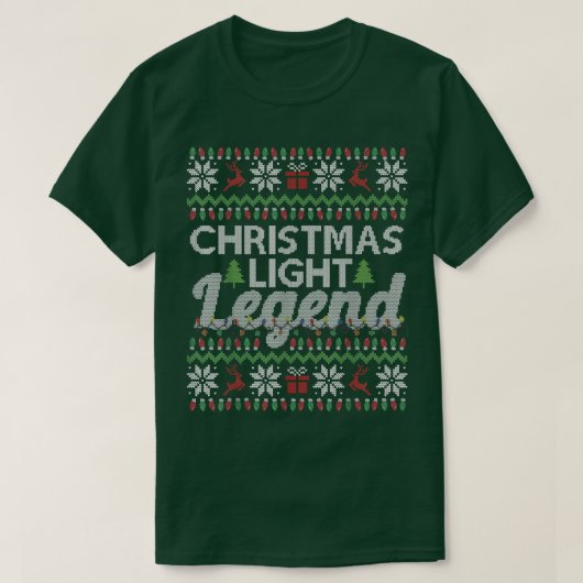 Funny Ugly KerstSweater Light Legend T-shirt (Design voorkant)