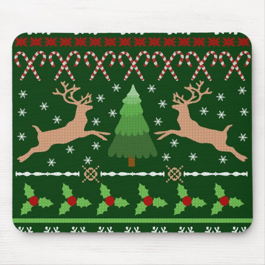 Funny Ugly KerstSweater Muismat (Voorkant)