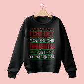 Funny Ugly KerstSweater Naughty List Knit Trui