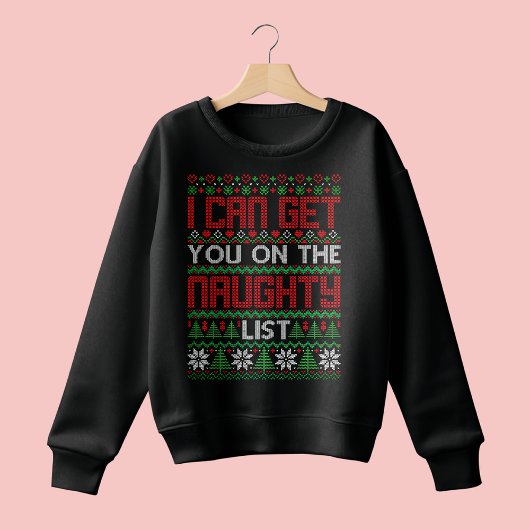 Funny Ugly KerstSweater Naughty List Knit Trui