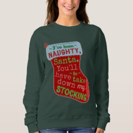 Funny Ugly KerstSweater Naughty Stocking Joke Trui
