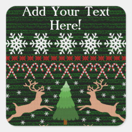 Funny Ugly KerstSweater Persoonlijk Vierkante Sticker
