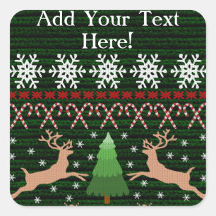 Funny Ugly KerstSweater Persoonlijk Vierkante Sticker