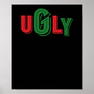 Funny Ugly KerstSweater Poster
