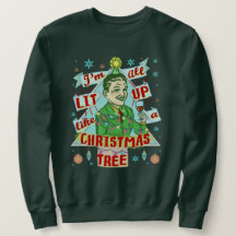 Funny Ugly KerstSweater Retro Drink Man
