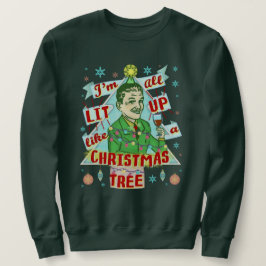 Funny Ugly KerstSweater Retro Drink Man Trui